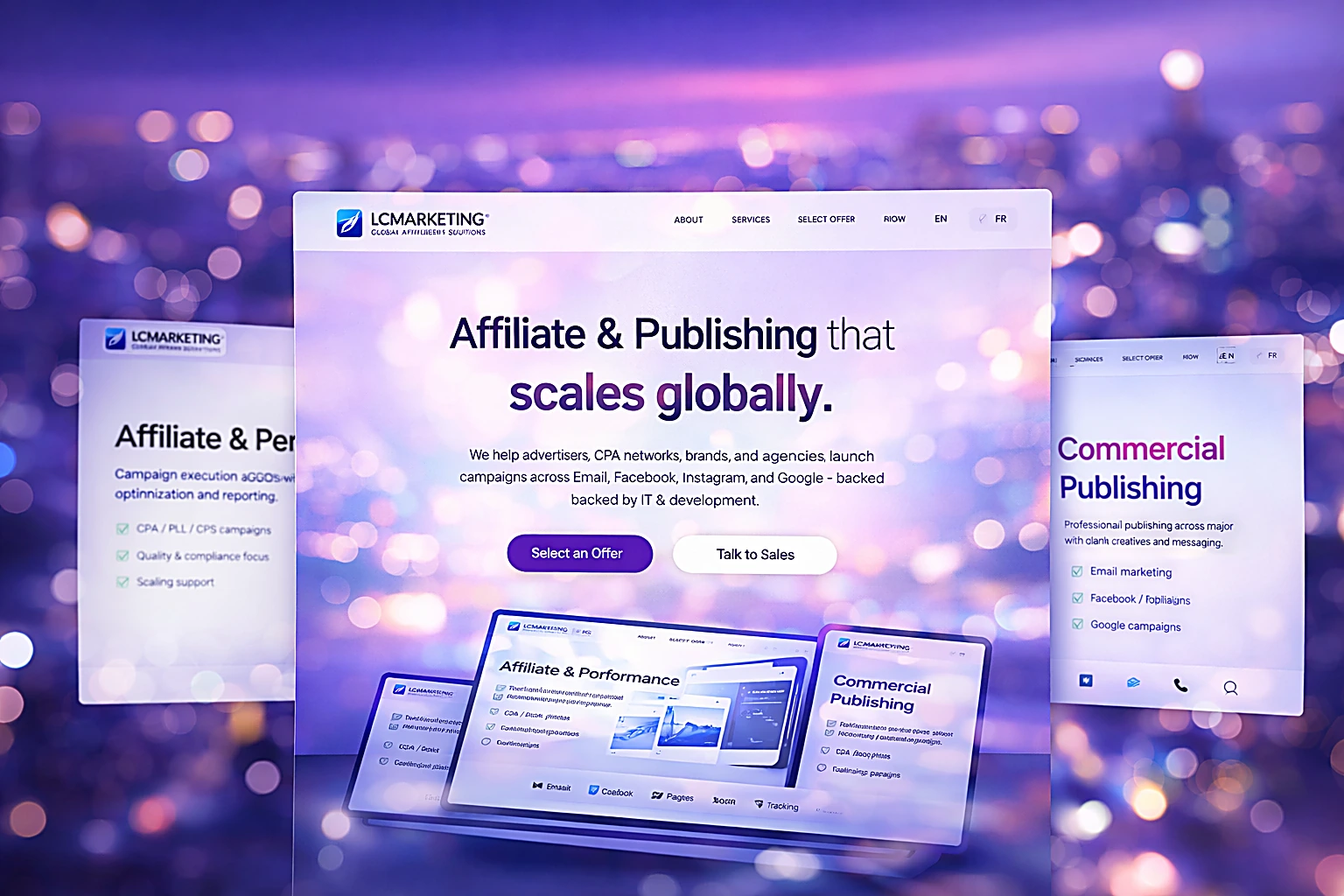 LCMARKETING showcase mockups